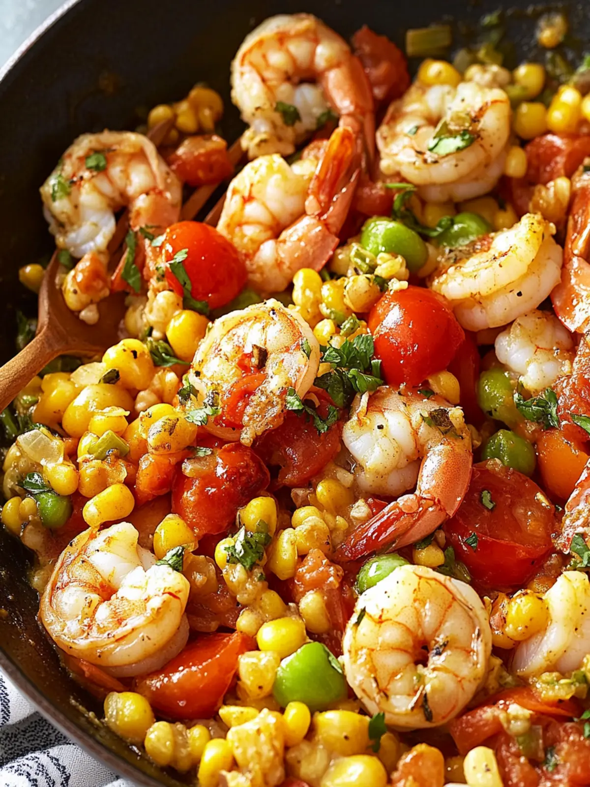 Savory Shrimp & Tomato Succotash Skillet in 35 Minutes 4 Shrimp & Tomato Succotash Skillet