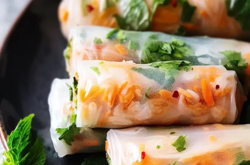 Vegetarian Vietnamese Spring Rolls (Goi Cuon Chay)