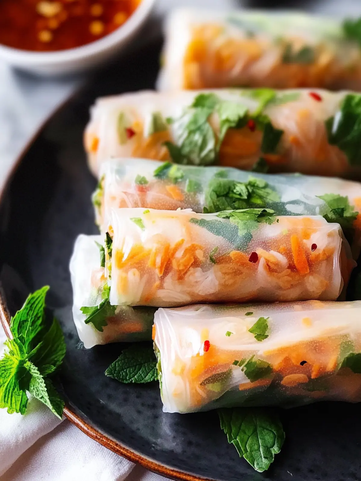 Vegetarian Vietnamese Spring Rolls (Goi Cuon Chay)