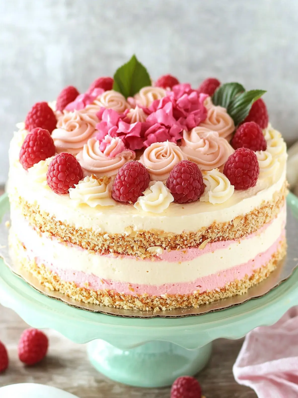 Heavenly Raspberry Almond Layer Cake to Impress Your Guests 5 Raspberry Almond Layer Cake