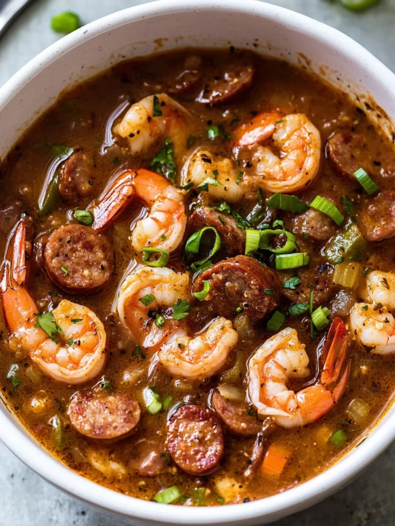 Savory Shrimp & Sausage Gumbo: A Taste of Comfort Cooking 3 Shrimp & Sausage Gumbo
