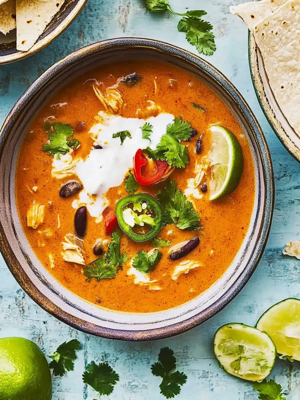 Delicious Creamy Chicken Enchilada Soup for Cozy Nights 2 Creamy Chicken Enchilada Soup