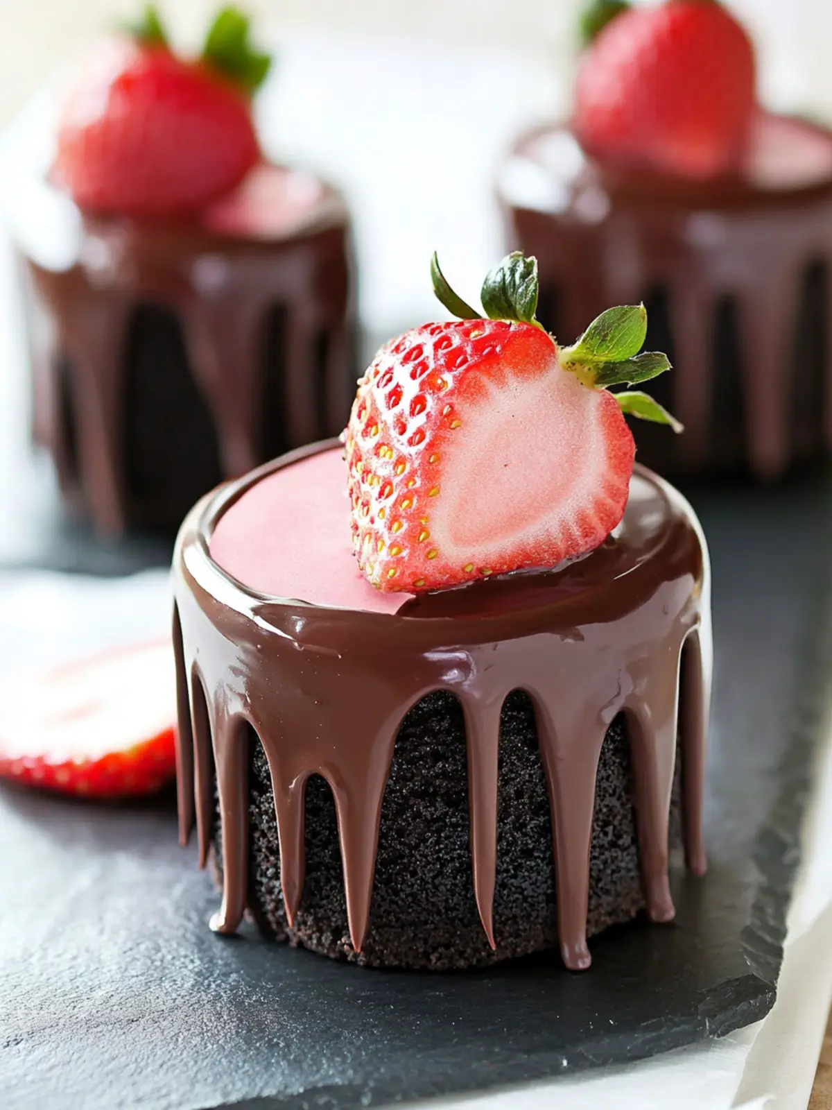 Chocolate-Covered Strawberry Mini Cakes for Sweet Celebrations 3 Chocolate-Covered Strawberry Mini Cakes