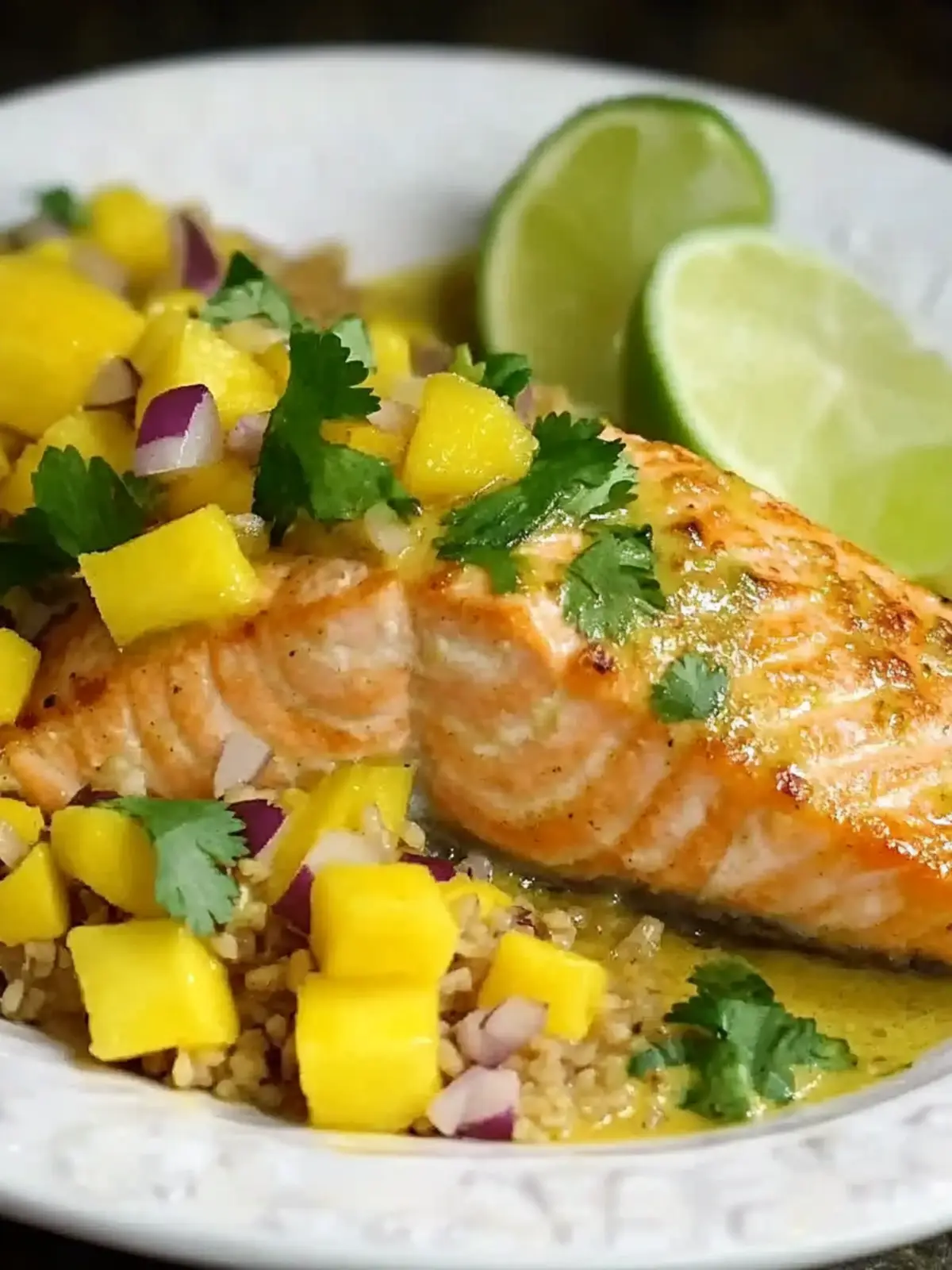 Curry Salmon with Mango