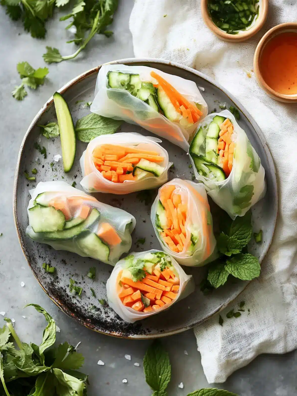 Fresh Spring Rolls That Burst with Flavor and Color 2 Fresh Spring Rolls