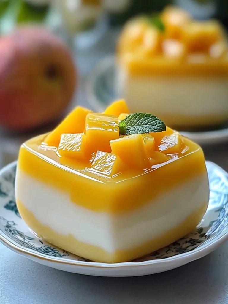 Delicious Chinese Mango Pudding with a Creamy Coconut Twist 3 Chinese Mango Pudding