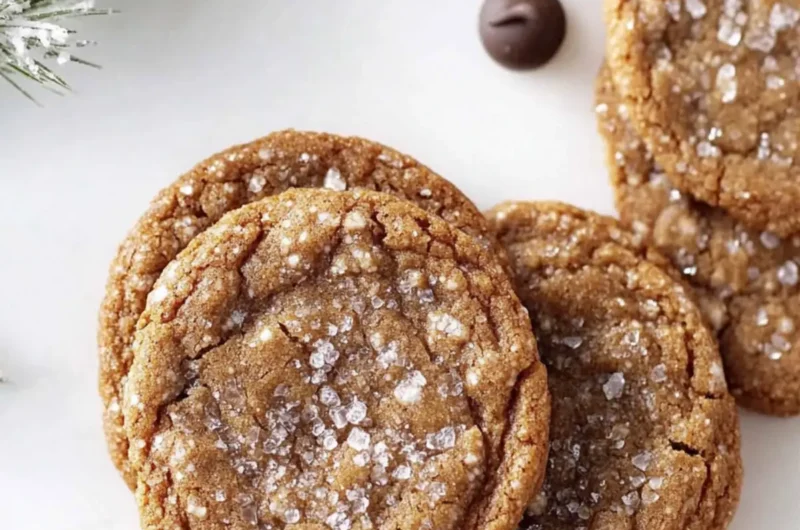 Crystallized Gingerbread Chocolate Chip Cookies
