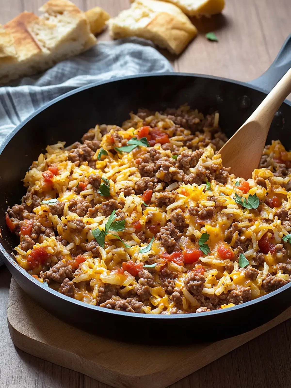 Savory Ground Beef and Rice Skillet for Cozy Weeknight Dinners 5 Ground Beef and Rice Skillet