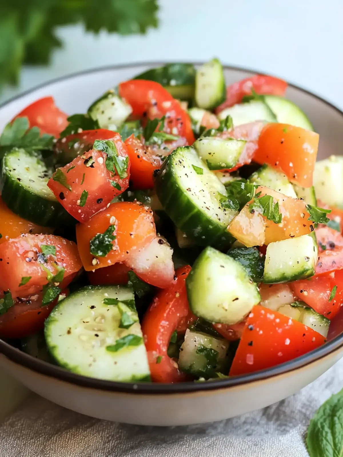 Israeli Tomato and Cucumber Salad