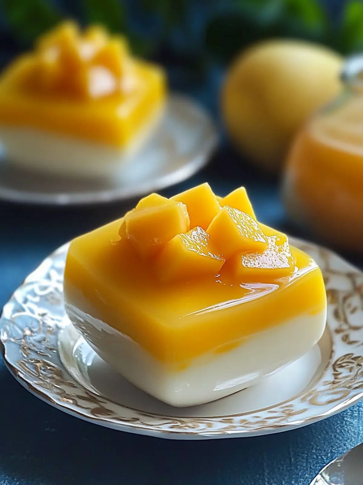 Delicious Chinese Mango Pudding with a Creamy Coconut Twist 4 Chinese Mango Pudding