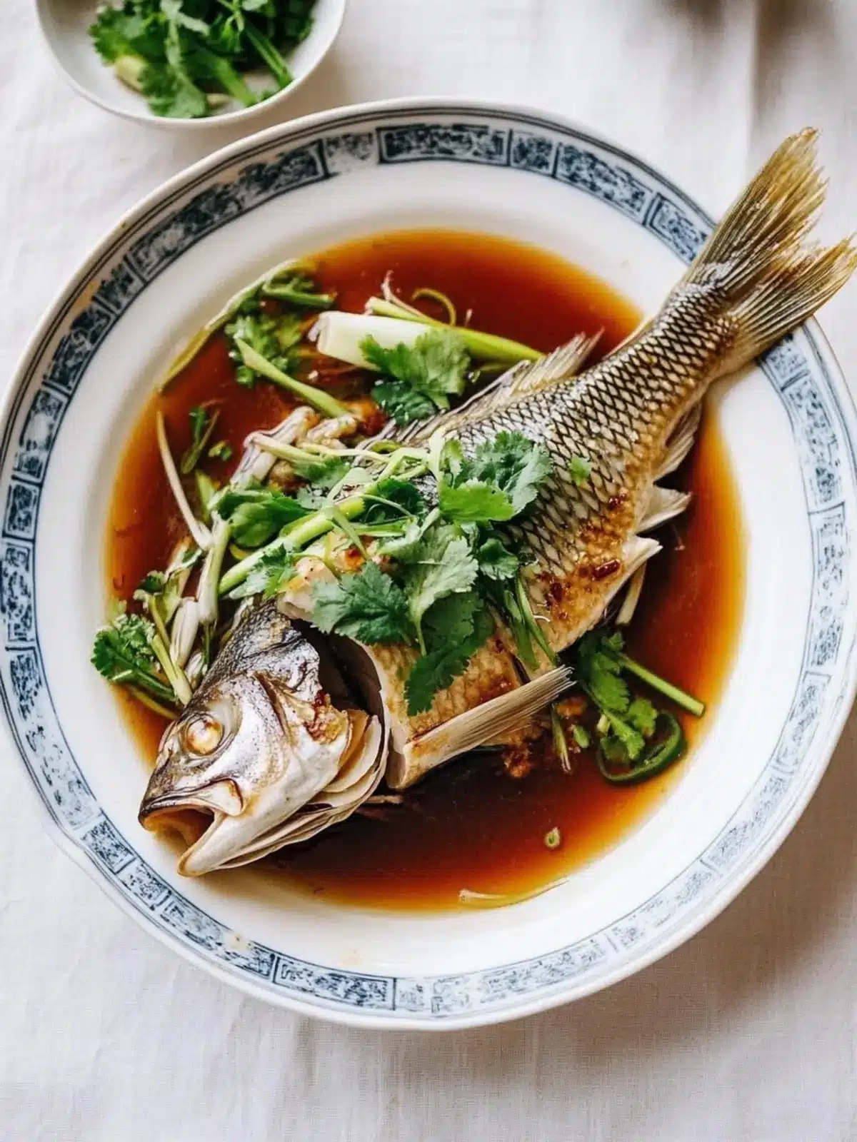 Steamed Whole Fish, Chinese Style