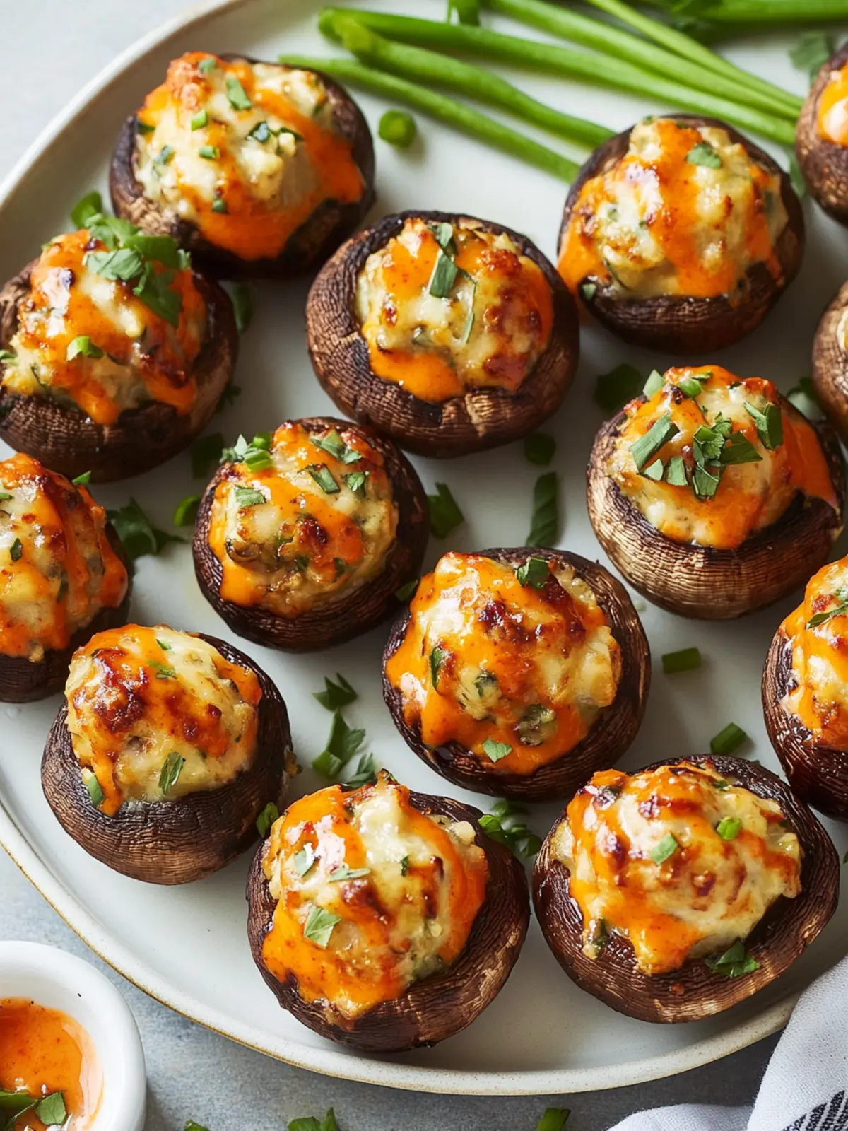 Buffalo-Stuffed Mushrooms: Irresistible Appetizer Magic 4 Buffalo-Stuffed Mushrooms