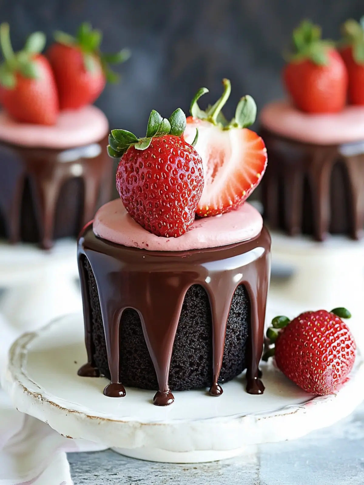 Chocolate-Covered Strawberry Mini Cakes for Sweet Celebrations 5 Chocolate-Covered Strawberry Mini Cakes