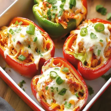 Buffalo Chicken-Stuffed Peppers