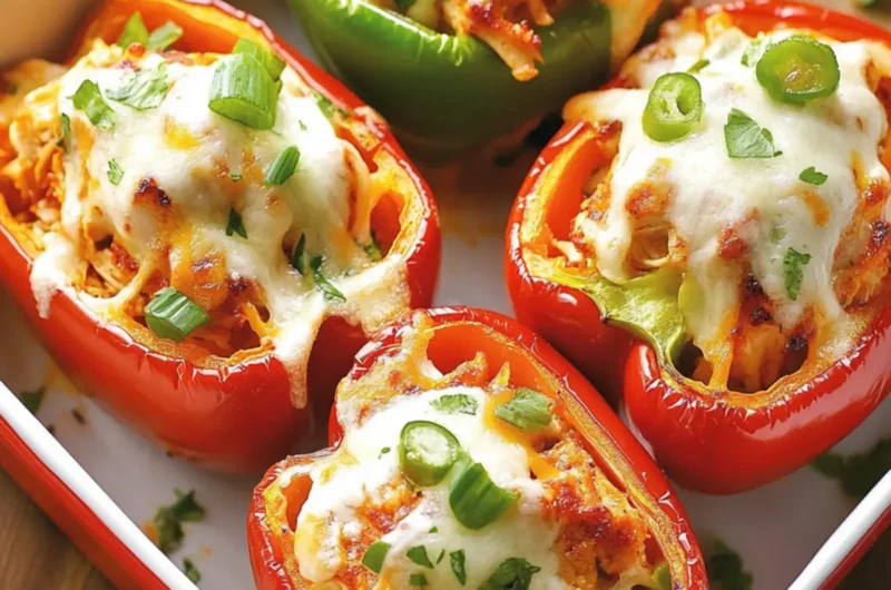 Buffalo Chicken-Stuffed Peppers