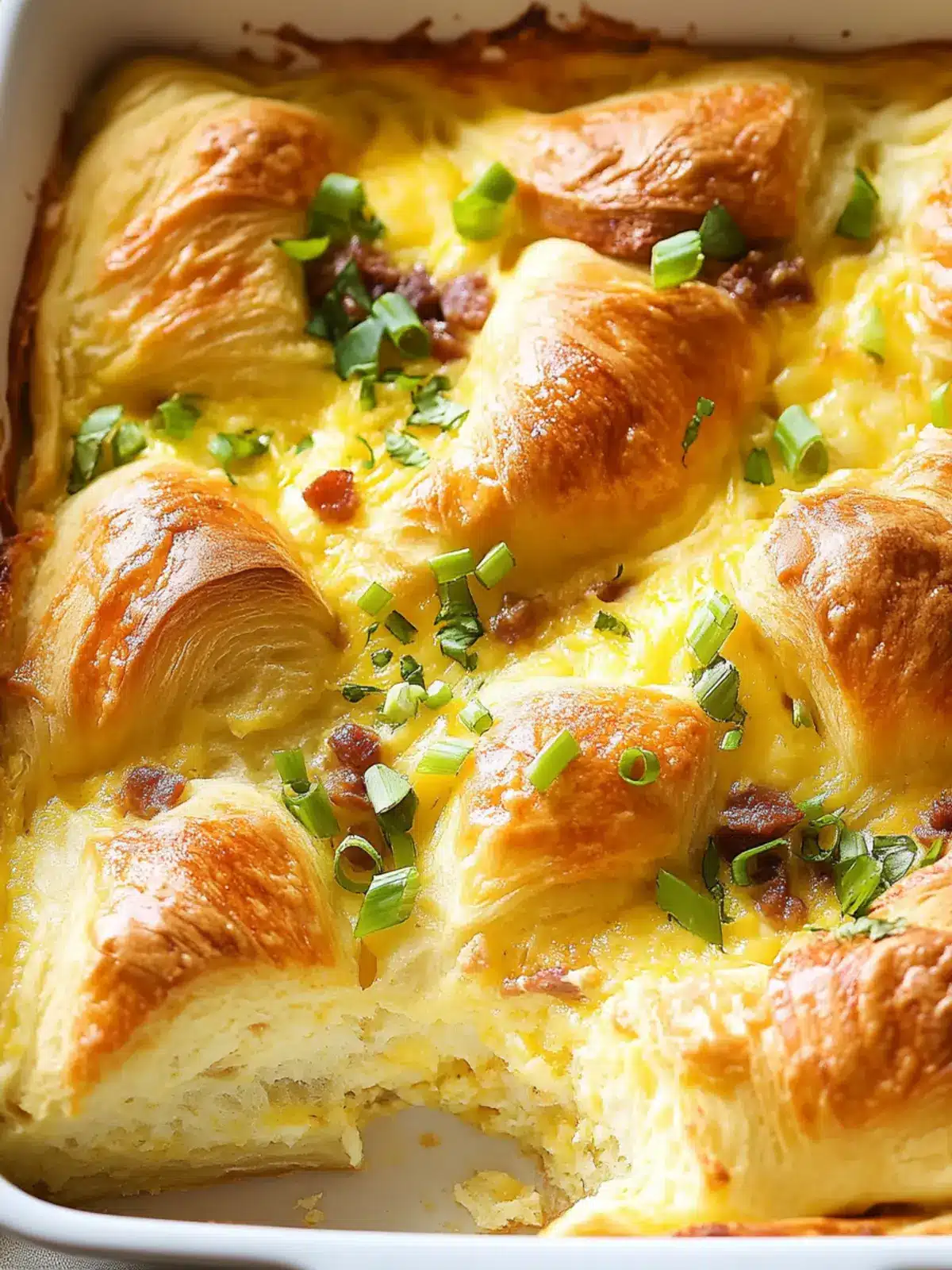 Crescent Roll Breakfast Casserole: Easy, Creamy Brunch Delight 2 Crescent Roll Breakfast Casserole