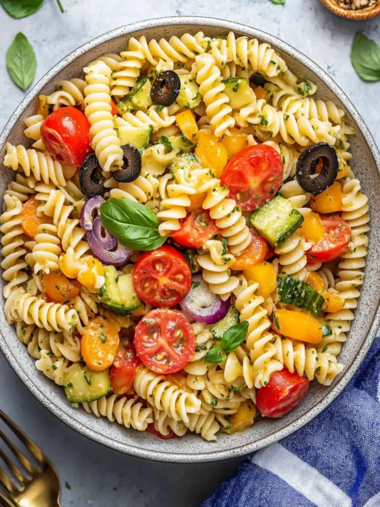 Vegan Pasta Salad Bursting with Fresh Summer Flavors 3 Vegan Pasta Salad