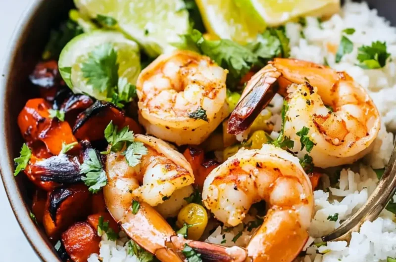 Shrimp Bowl with Cilantro Lime Rice