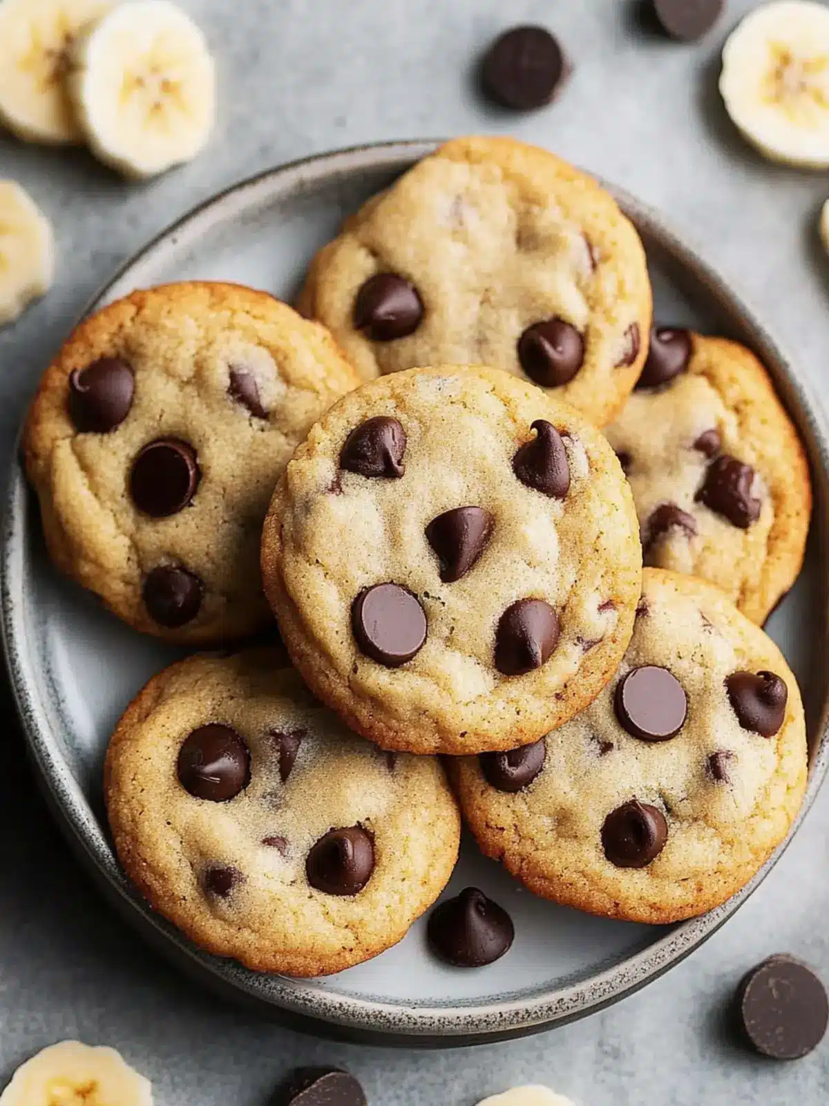 Soft Banana Chocolate Chip Cookies Perfect for Cozy Snacking 3 Banana Chocolate Chip Cookies