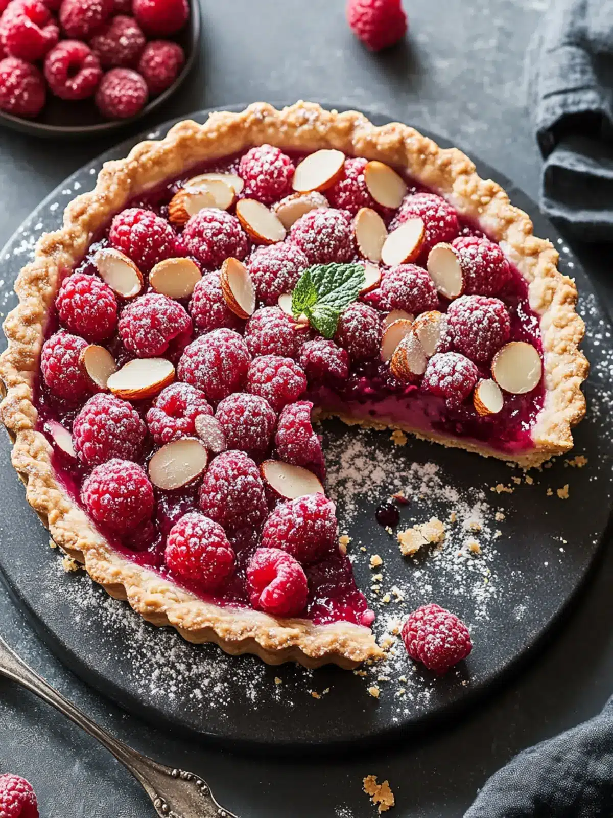 Raspberry Almond Tart