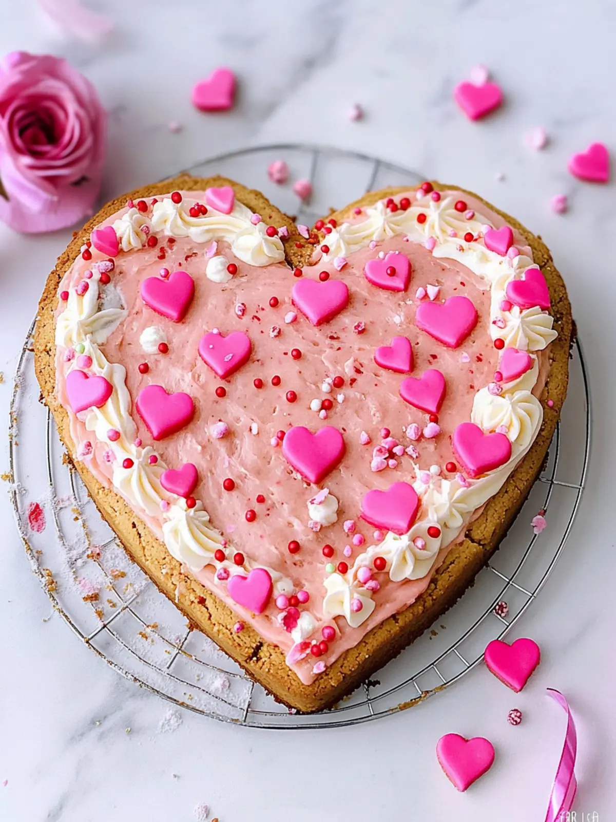 Delicious Heart Shaped Cookie Cake for Unforgettable Moments 4 Heart Shaped Cookie Cake