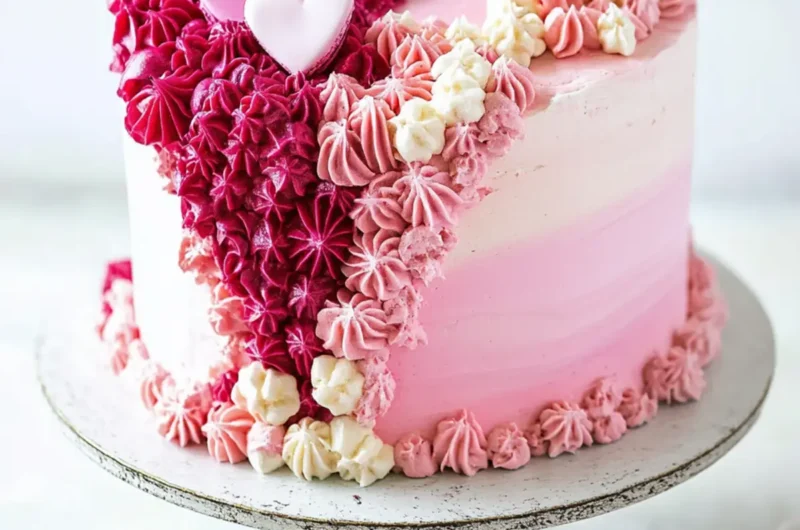 Cascading Heart Cake