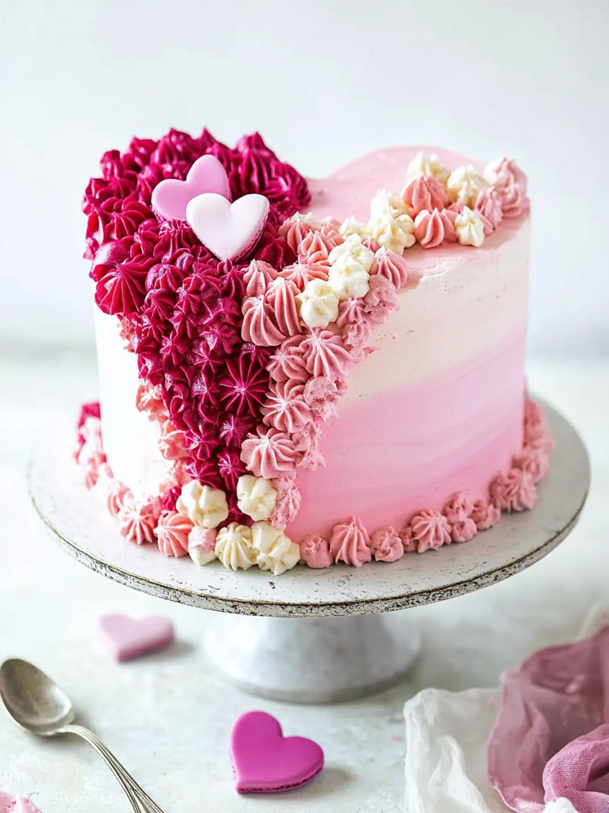 Cascading Heart Cake