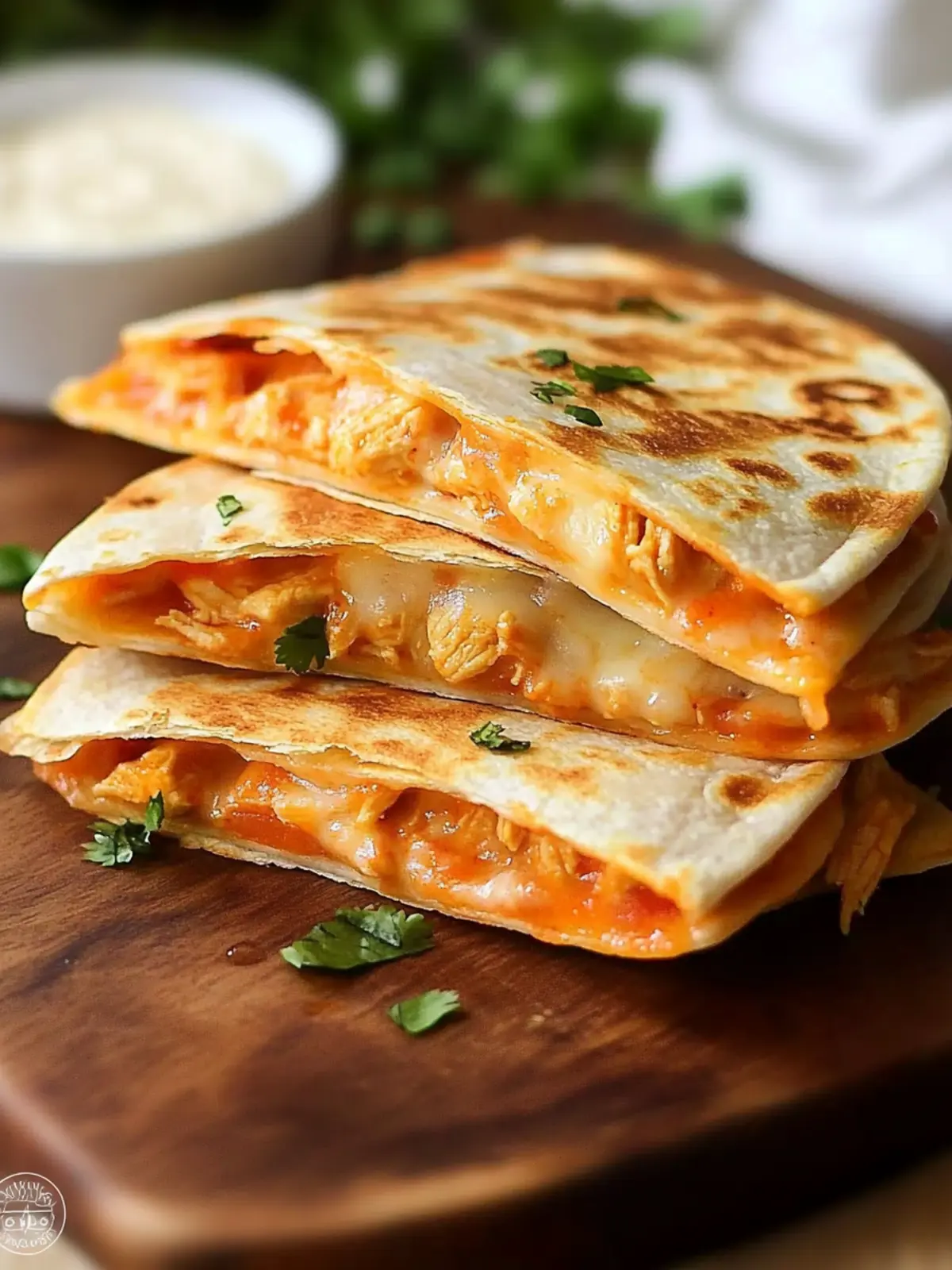 Buffalo Chicken Quesadillas