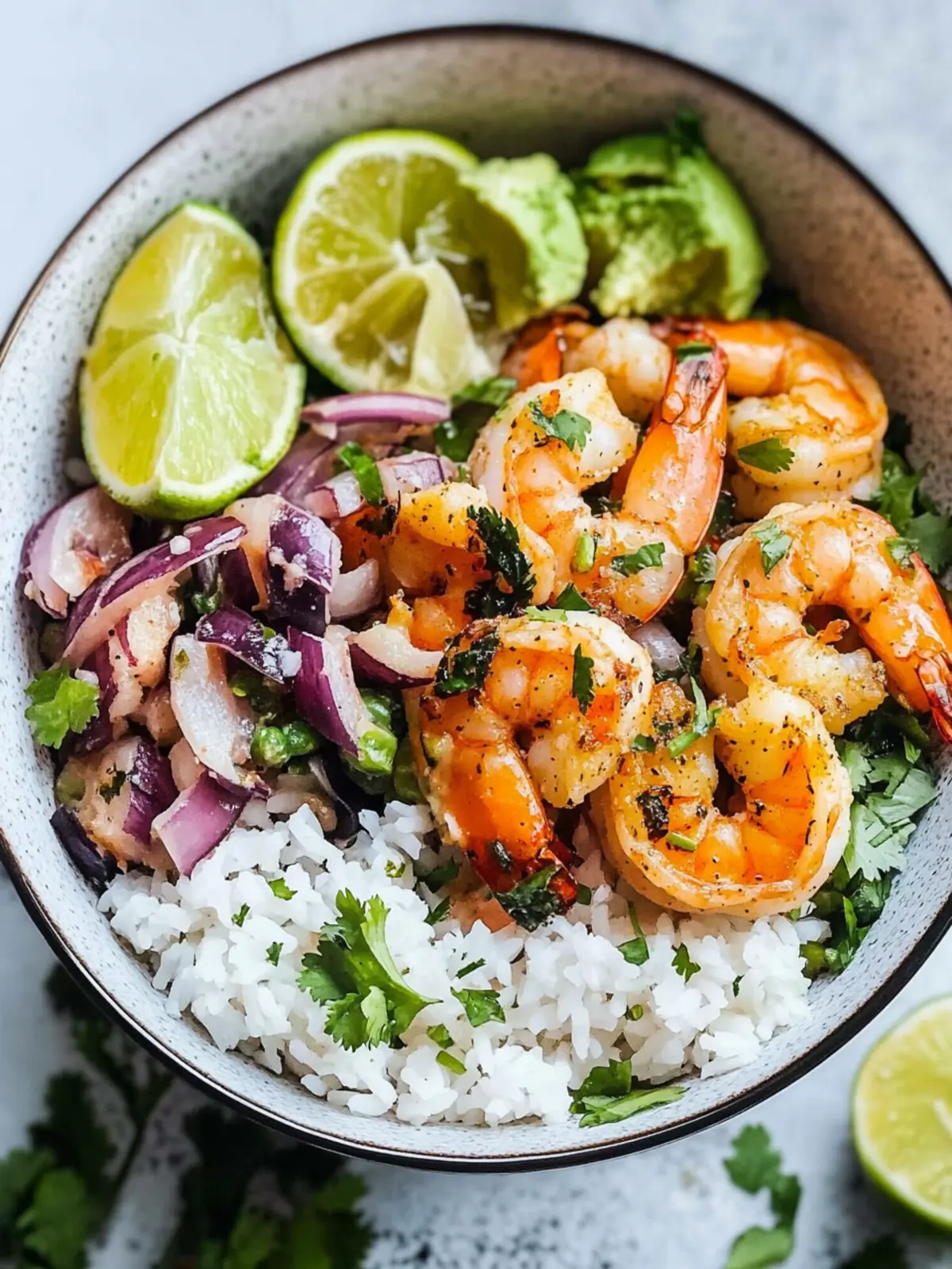 Delicious Shrimp Bowl with Cilantro Lime Rice You'll Love 3 Shrimp Bowl with Cilantro Lime Rice