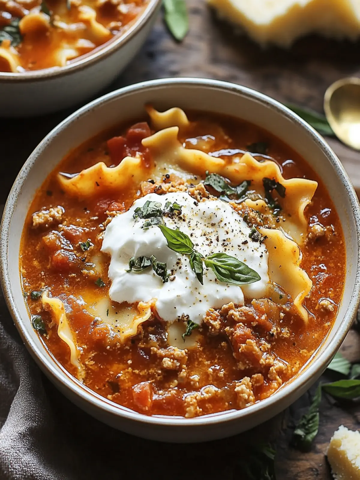 Cozy Up with Comforting Vegetarian Lasagna Soup Tonight