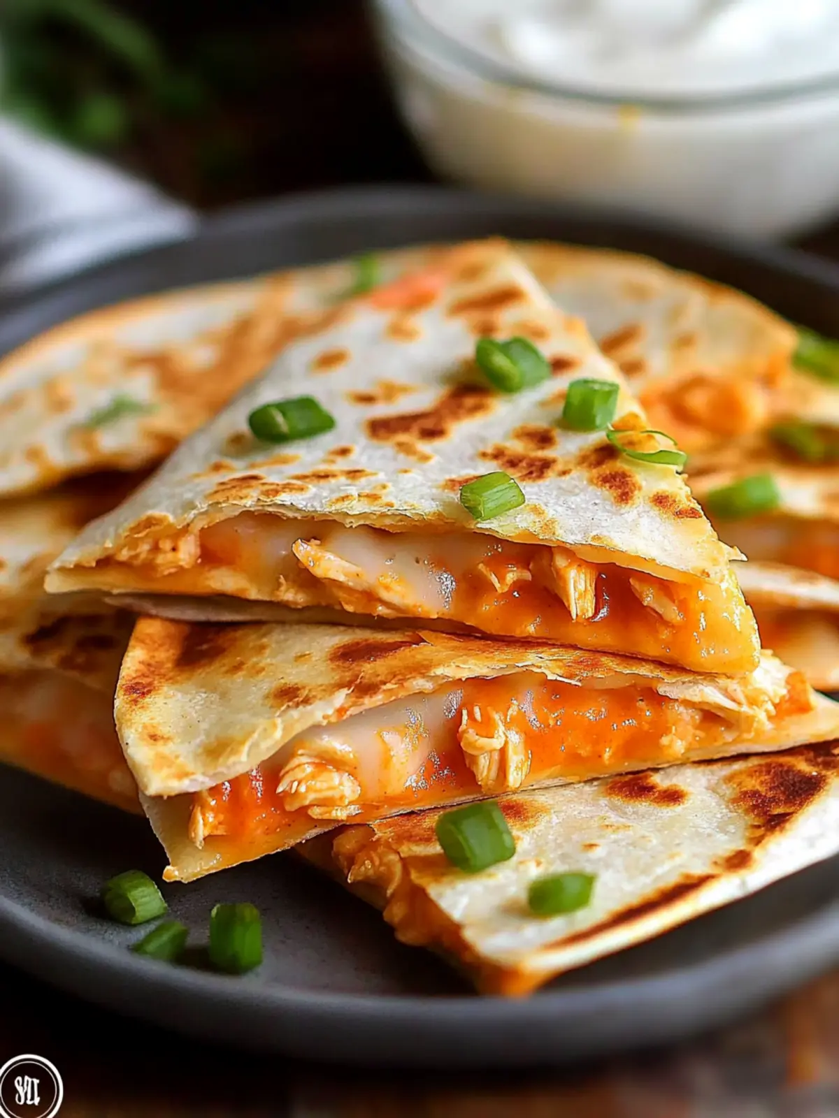 Buffalo Chicken Quesadillas