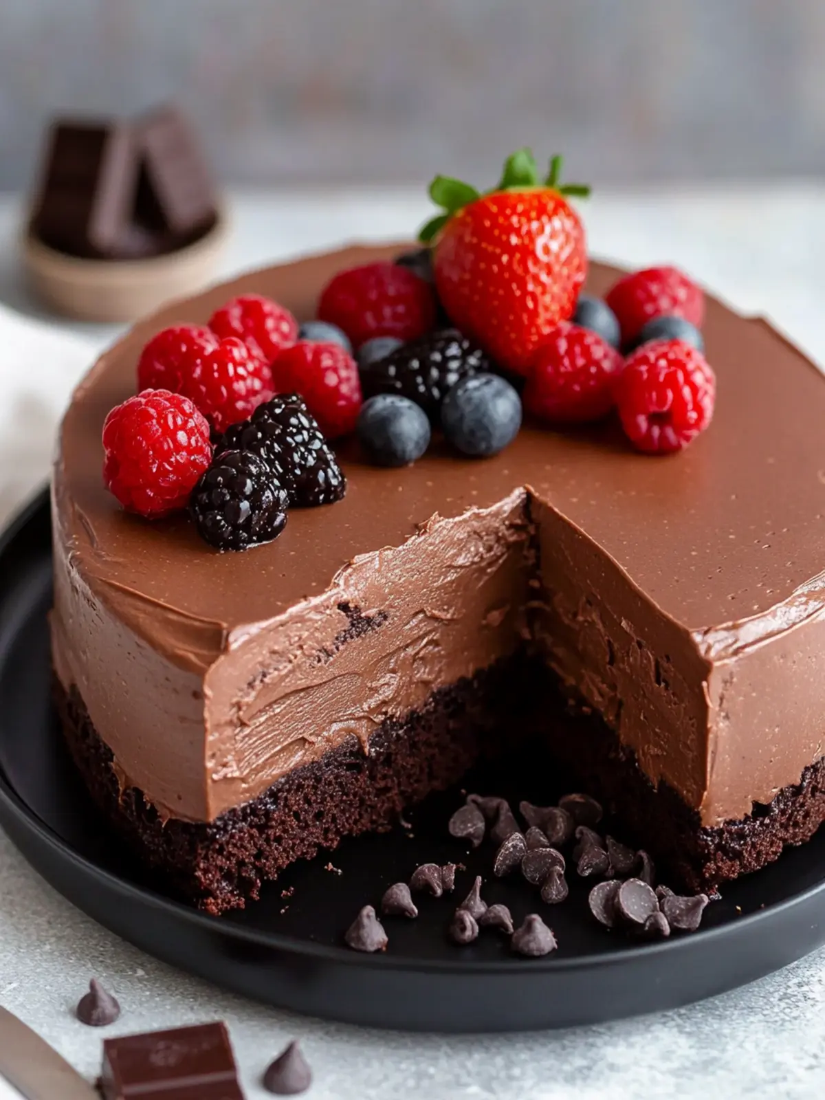 Easy Chocolate Mousse Cake