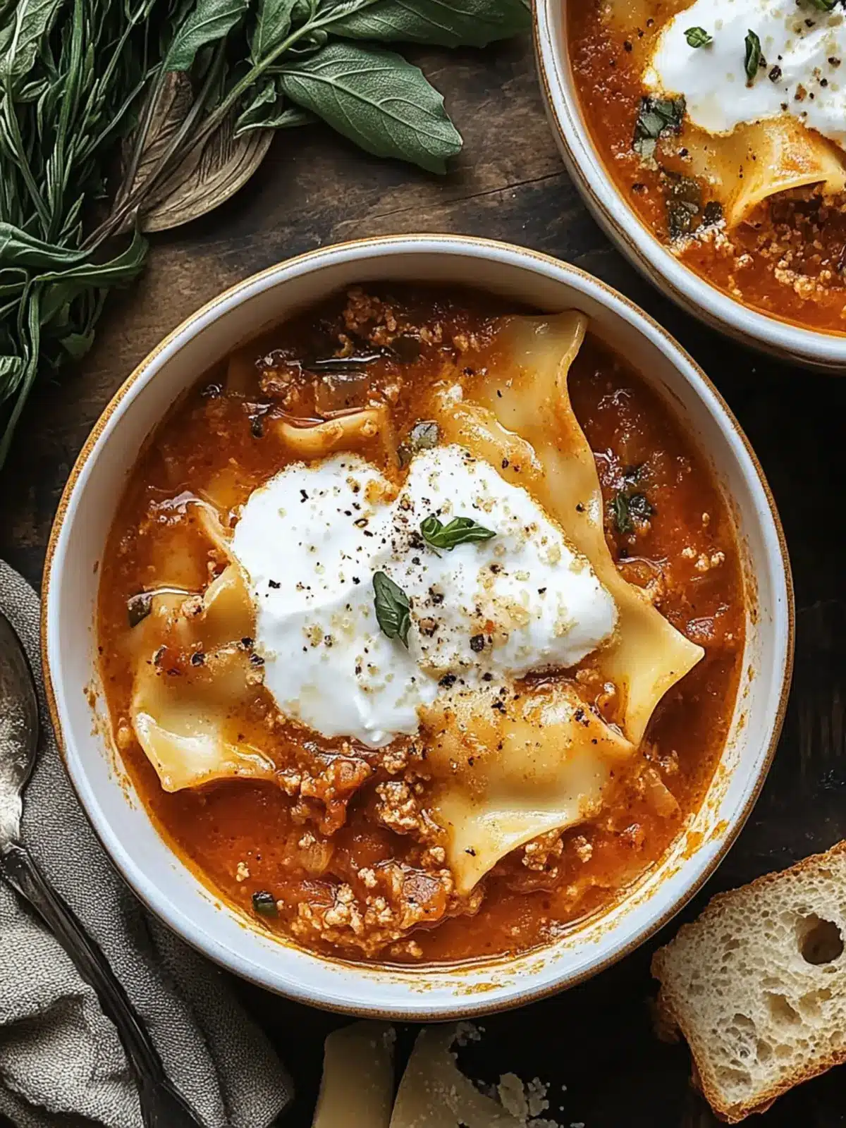 Cozy Up with Comforting Vegetarian Lasagna Soup Tonight