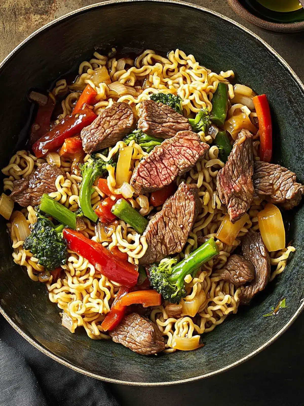 Sirloin Stir-Fry with Ramen Noodles