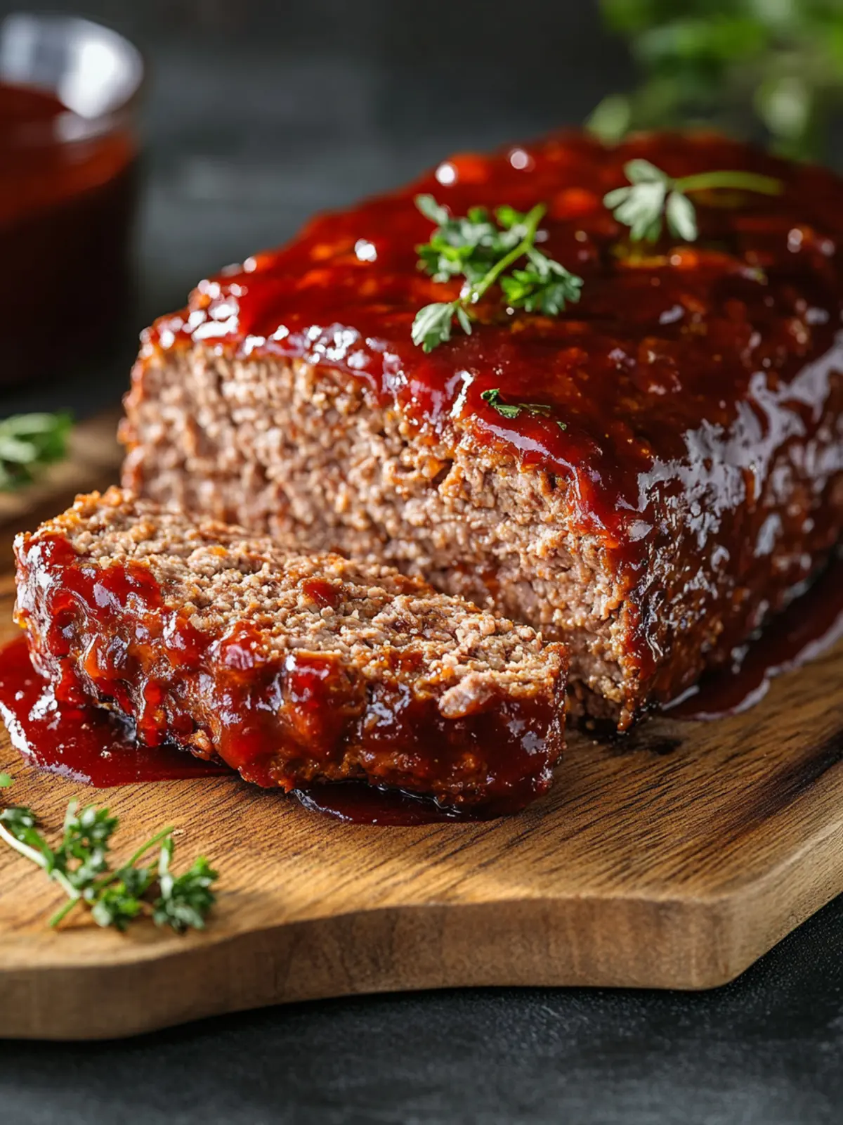 Smoked Meatloaf with Sweet BBQ Glaze