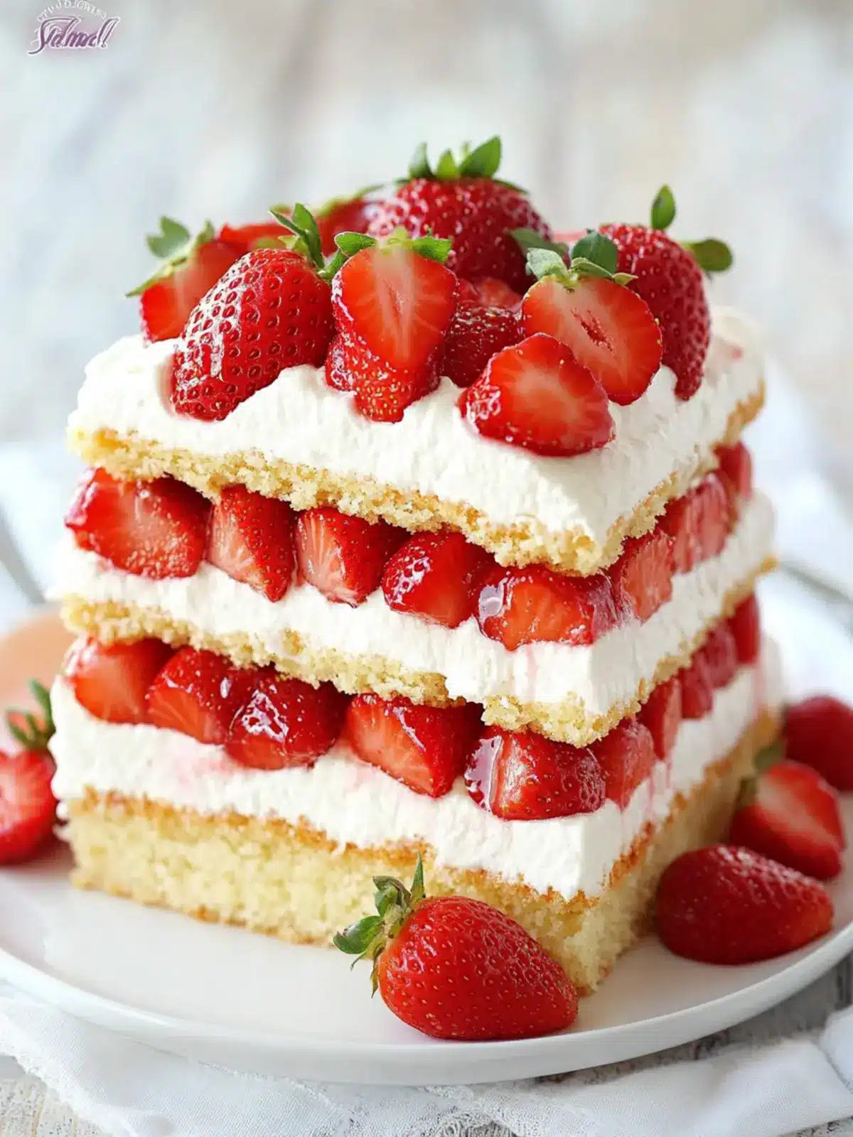 Delightful Strawberry Shortcake Cake for Sweet Celebrations 5 Strawberry Shortcake Cake