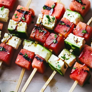Watermelon Feta Skewers