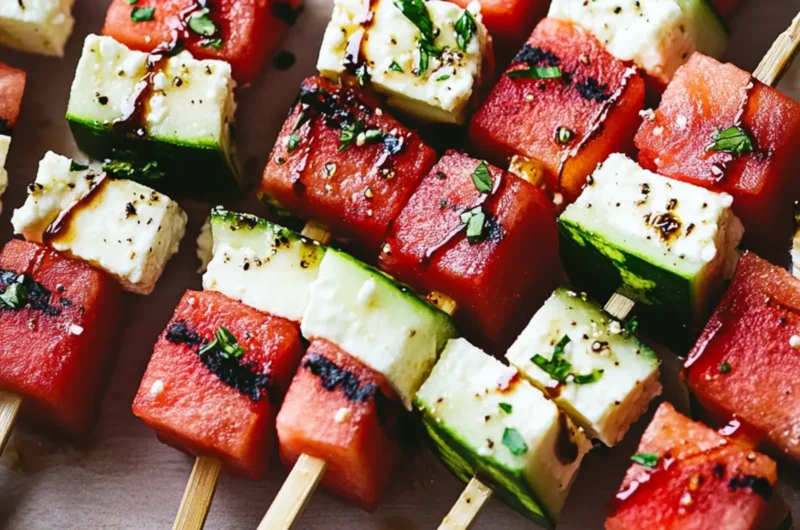 Watermelon Feta Skewers