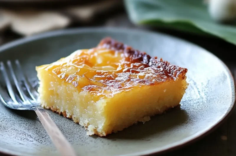 Cassava Cake Recipe (Filipino Cassava Bibingka)
