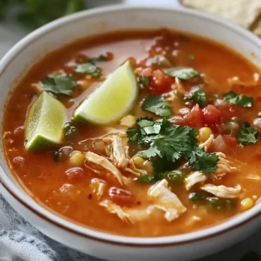 Savor the Flavor: Chicken Tortilla Soup with Salsa Delight 9 Chicken Tortilla Soup with Salsa