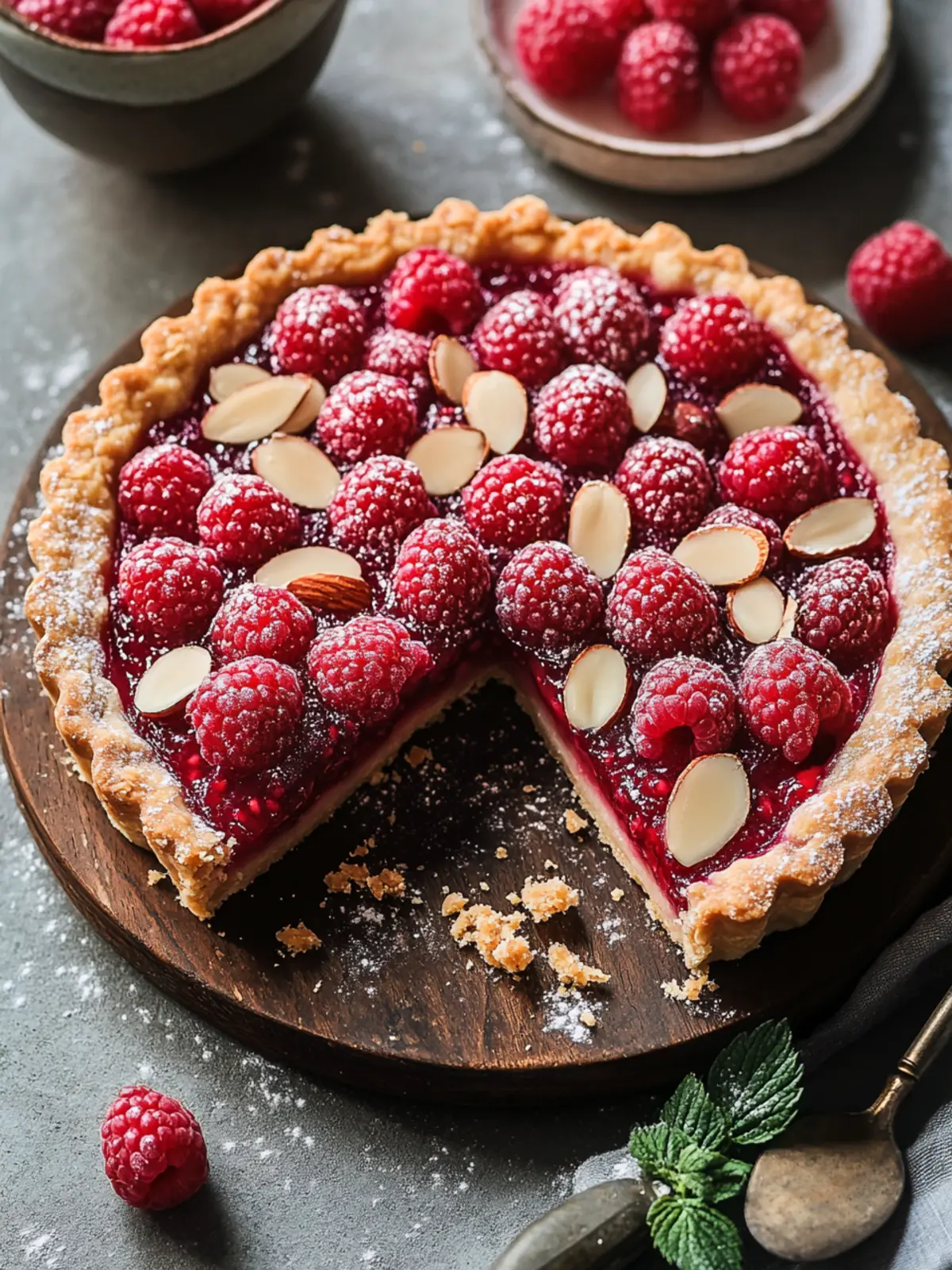 Raspberry Almond Tart
