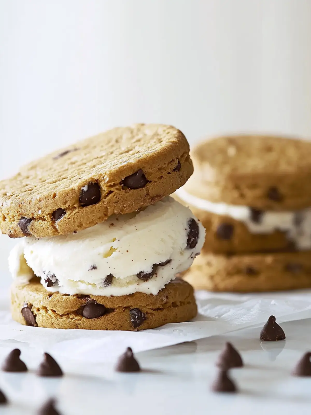 Delicious Chocolate Chip Ice Cream Sandwiches You’ll Love! 3 Chocolate Chip Ice Cream Sandwiches