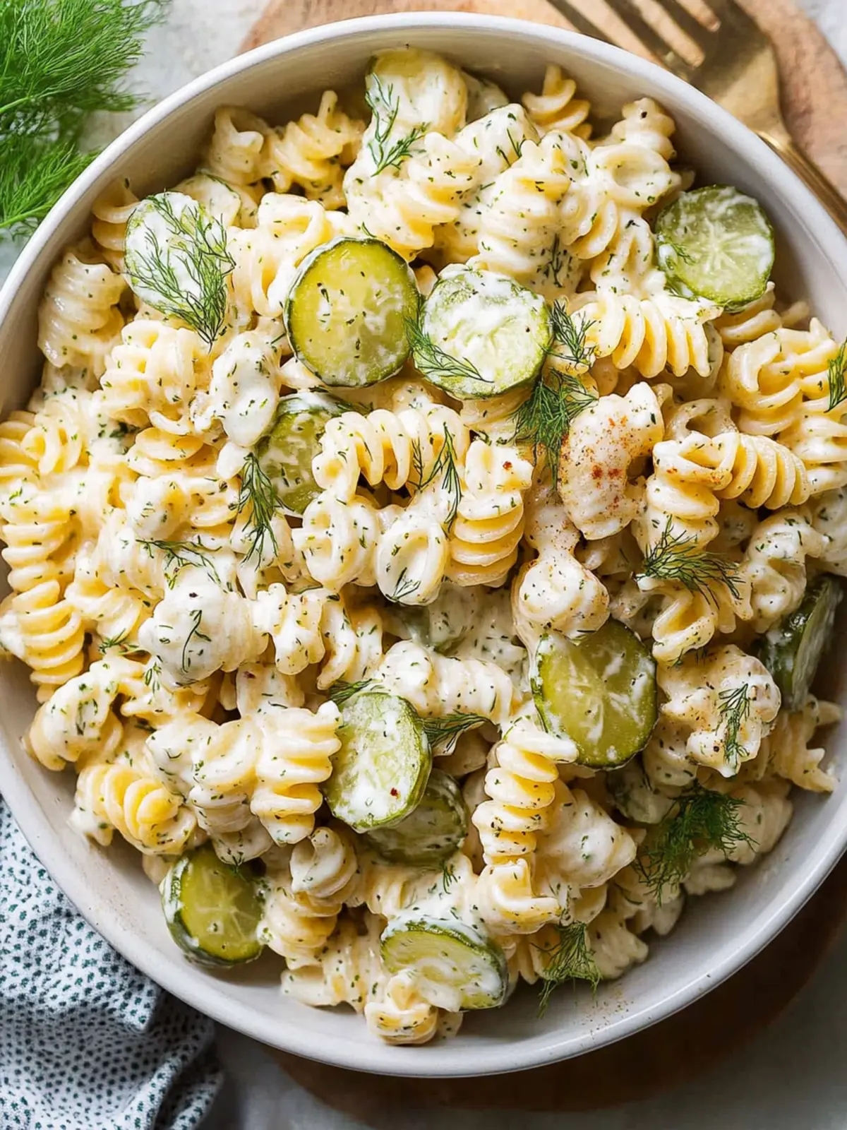 Dill Pickle Pasta Salad
