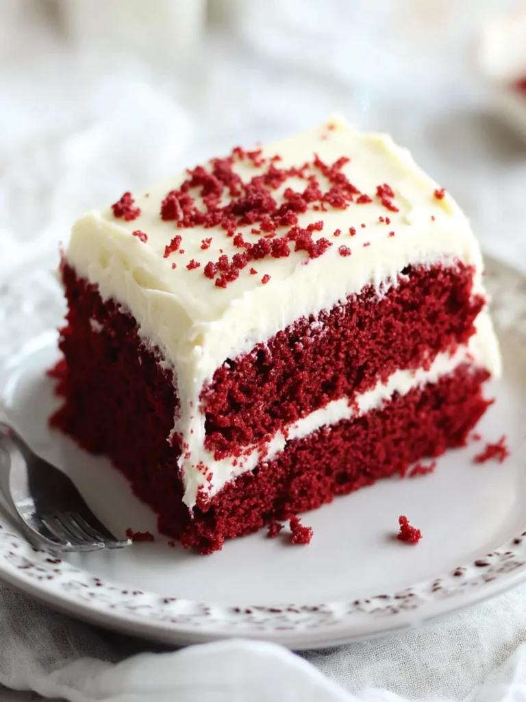 Decadent Red Velvet Sheet Cake with Cream Cheese Frosting 4 Red Velvet Sheet Cake with Cream Cheese Frosting