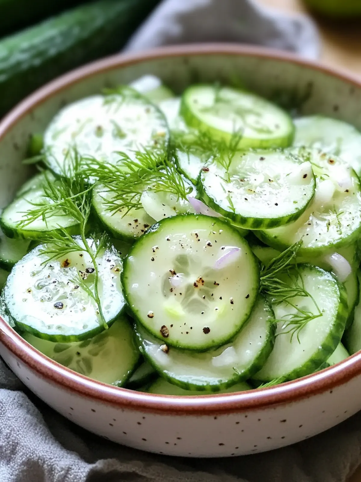 Easy Creamy Cucumber Salad That Brightens Your Summer Meals