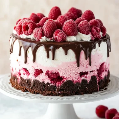 Indulge in Gluten-Free Chocolate Raspberry Ice Cream Cake Magic 10 Chocolate Raspberry Ice Cream Cake {gluten-free}