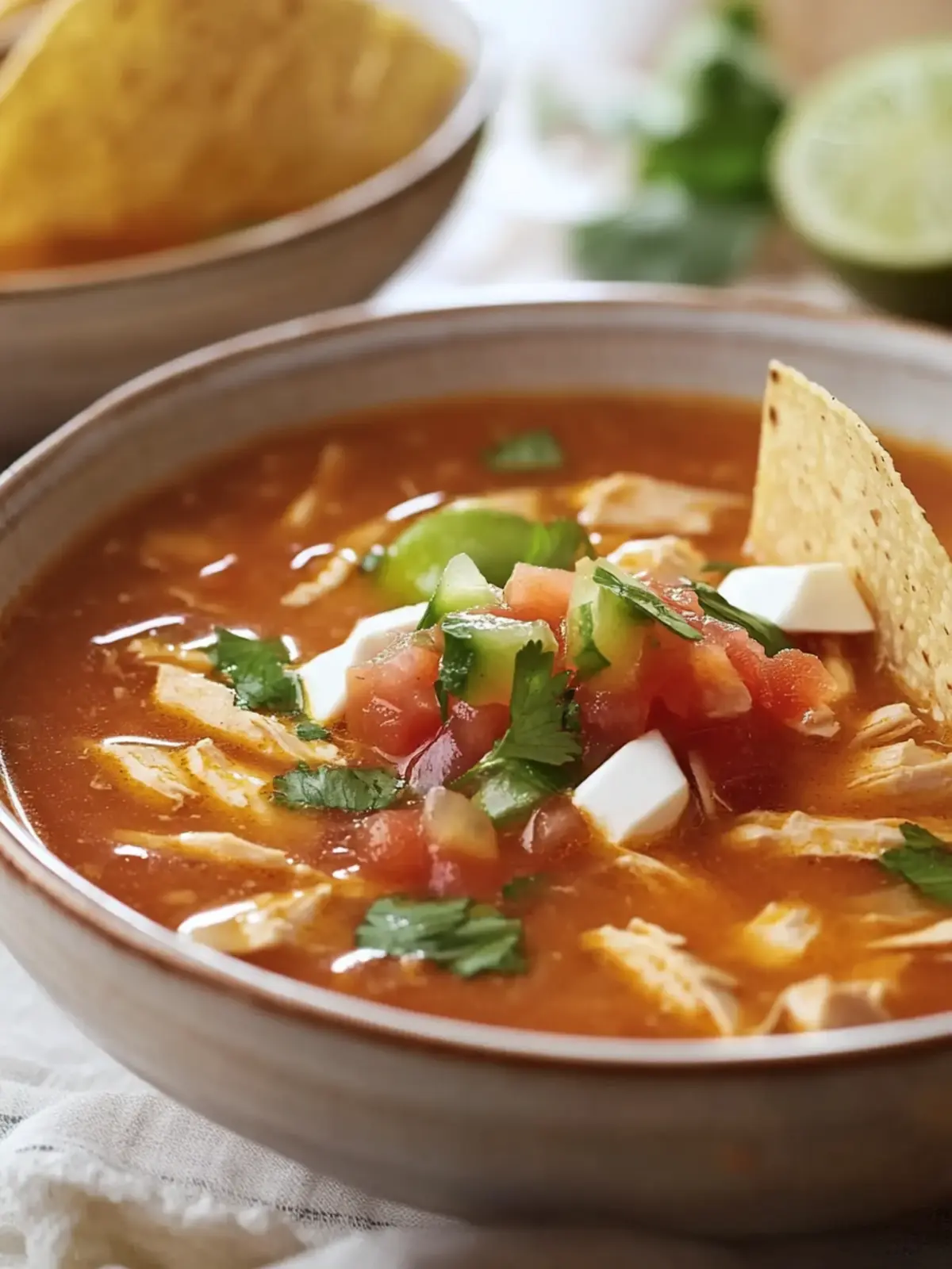 Savor the Flavor: Chicken Tortilla Soup with Salsa Delight 3 Chicken Tortilla Soup with Salsa
