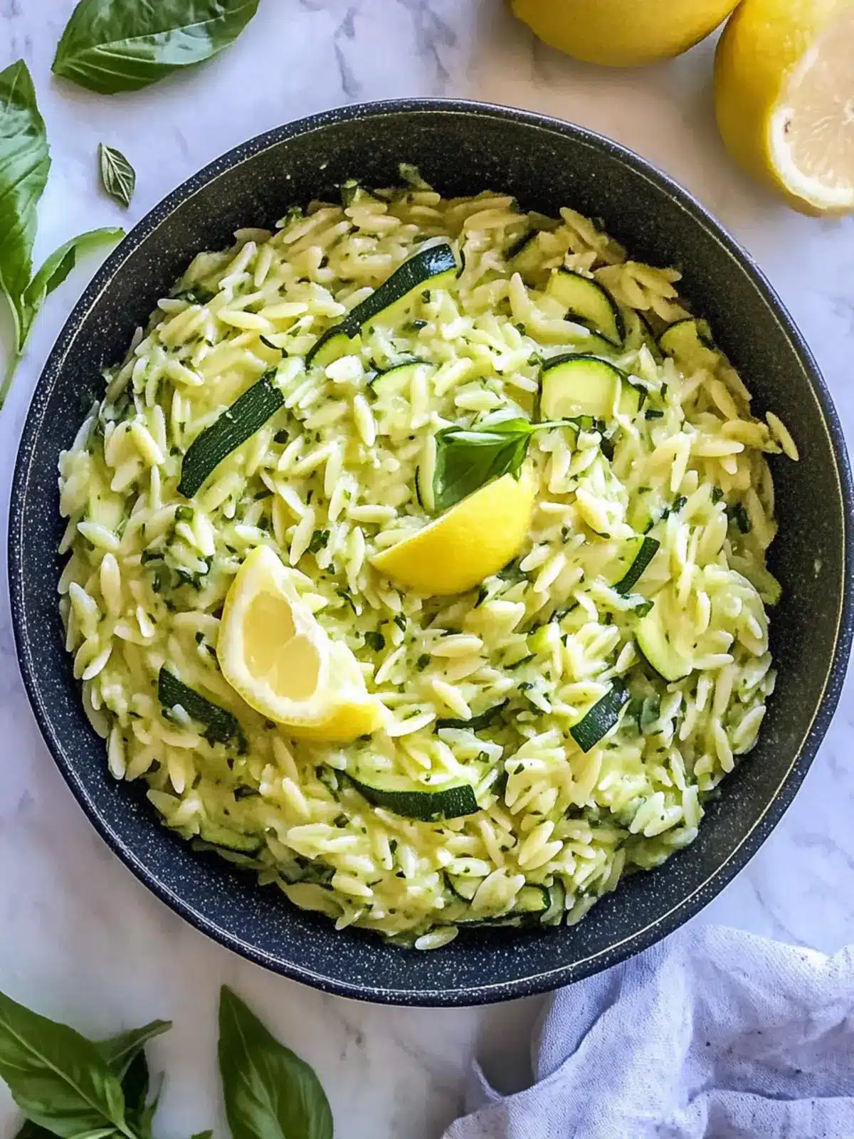 Lemon Orzo With Zucchini - A Quick, Creamy Delight 2 Lemon Orzo With Zucchini