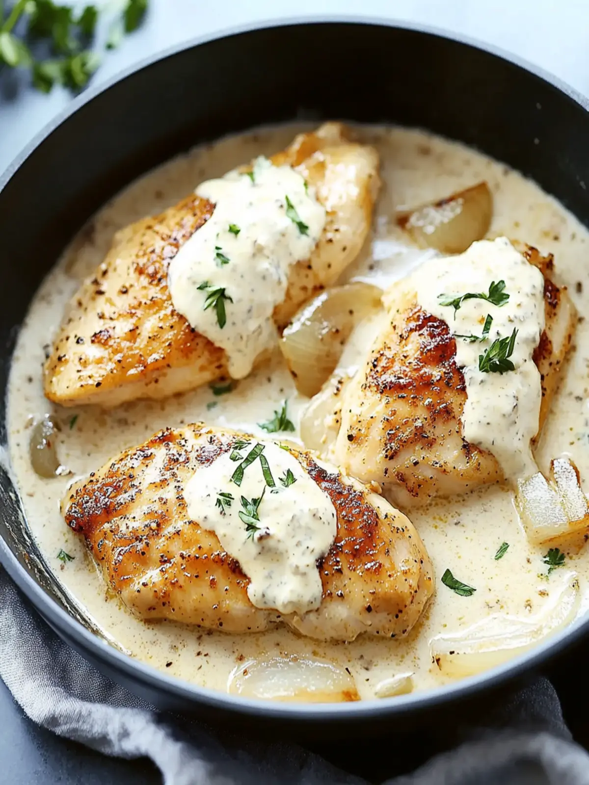 Sour Cream and Onion Chicken: Quick Low-Carb Delight