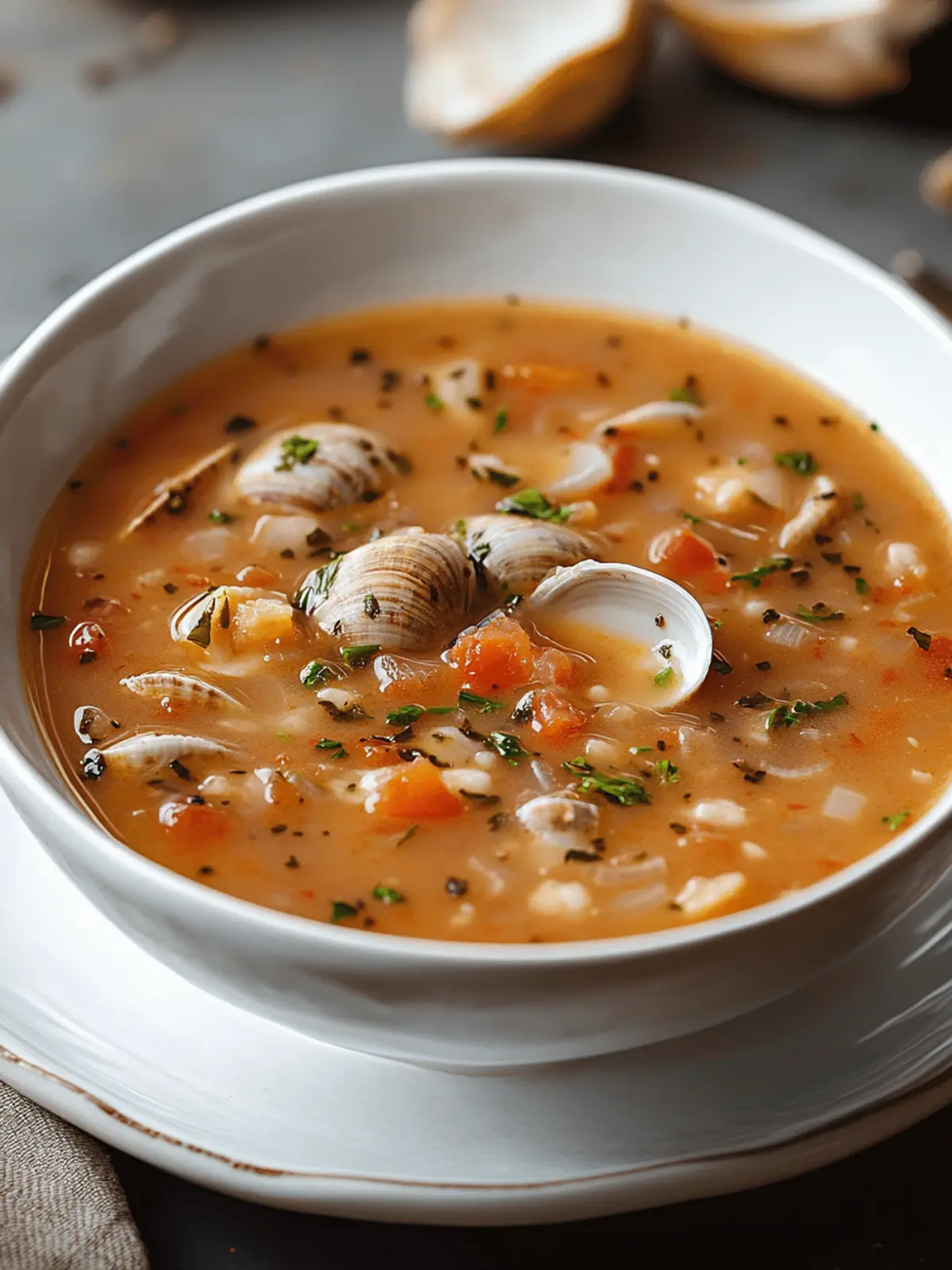 Savory Manhattan Clam Chowder: Comfort in Every Bowl 2 Manhattan Clam Chowder (Tomato Based Clam Soup)